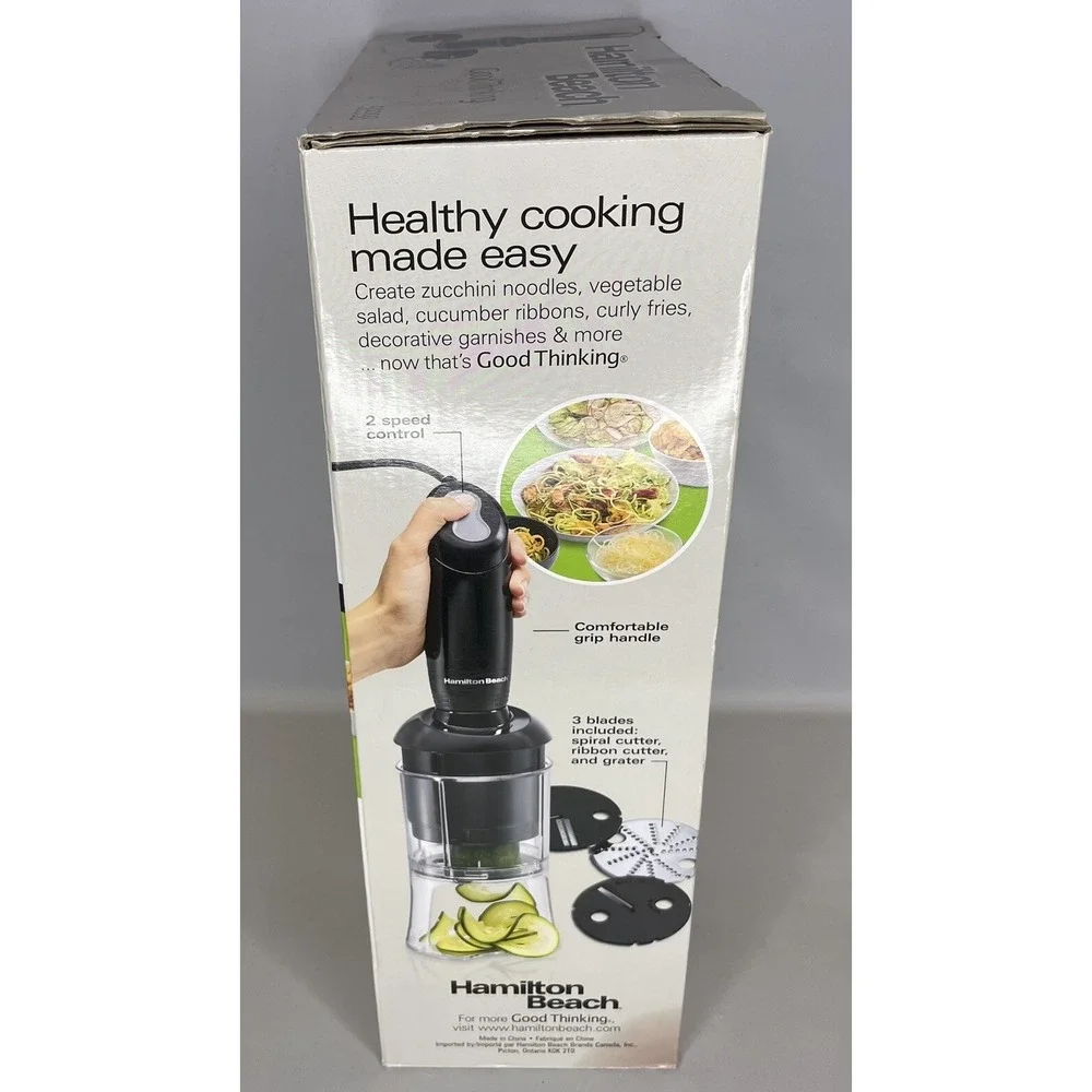 Hamilton Beach 3-in-1 Spiralizer 2 Speed‎ Electric Slicer 59998 - New